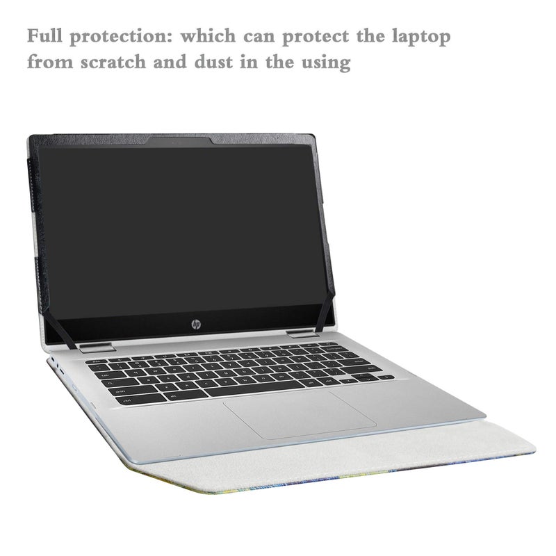 Alapmk Protective Case for MacBook Air 13 (A1369 & A1466,2010-2017 Release),Case for HP Chromebook x360 14 14-daXXXX/14b-caXXXX/Chromebook Enterprise x360 14E 14 G1 14 Inch Laptop,Starry Night - Image 5